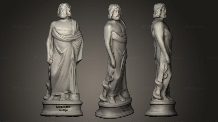 Статуи античные и исторические (Статуя Эскулапа, STKA_0816) 3D модель для ЧПУ станка